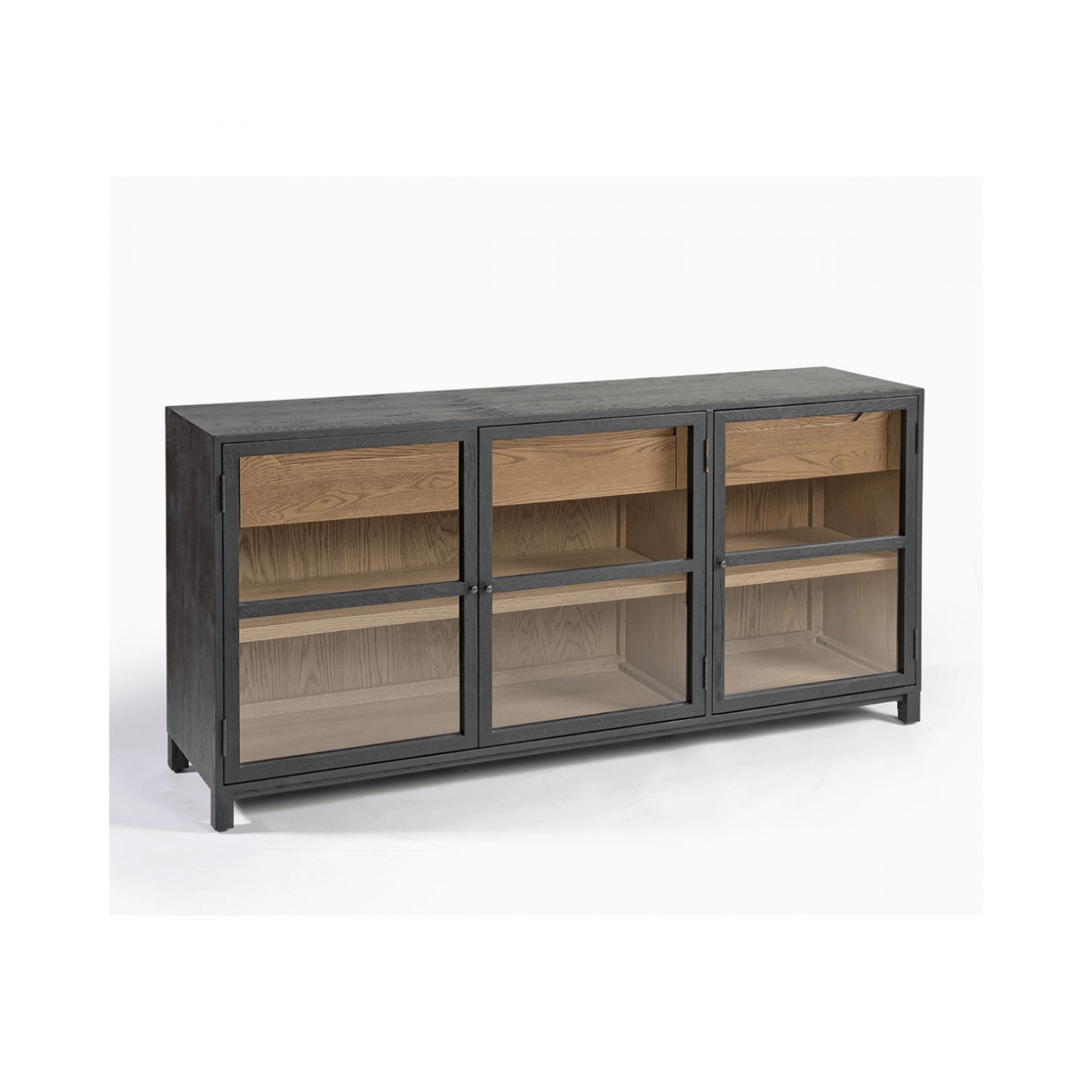 Alantra Dark Oak Wood Sideboard with Drawer - Maison Rêves UK