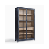 Alantra Dark Oak Wood Tall Cabinet with Drawers - Maison Rêves UK