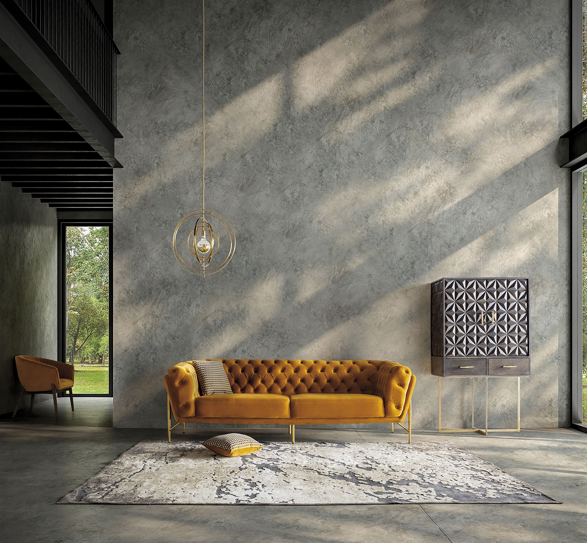 Arleth Dark Chenille Rug - Maison Rêves UK