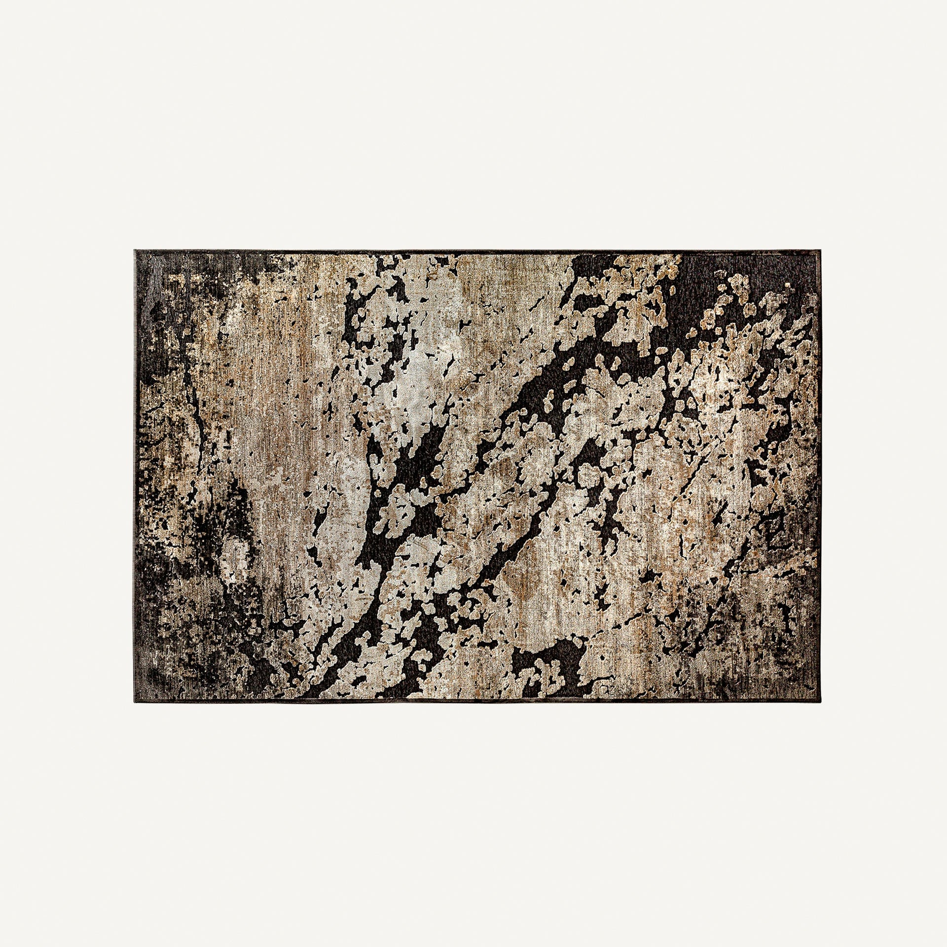 Arleth Black Chenille Rug - Maison Rêves UK