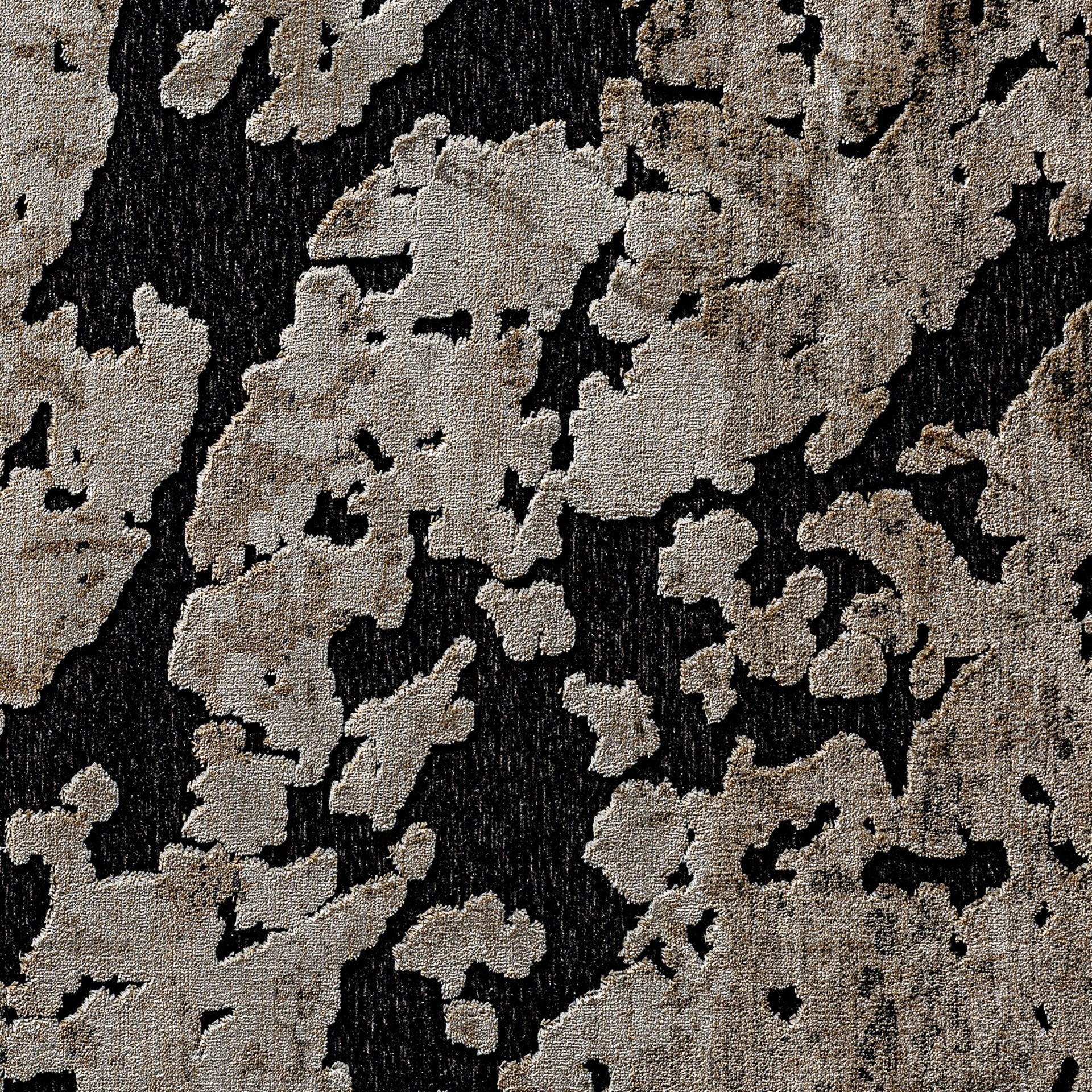 Arleth Black Chenille Rug - Maison Rêves UK