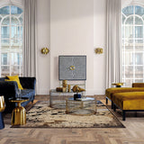 Arleth Black Chenille Rug - Maison Rêves UK