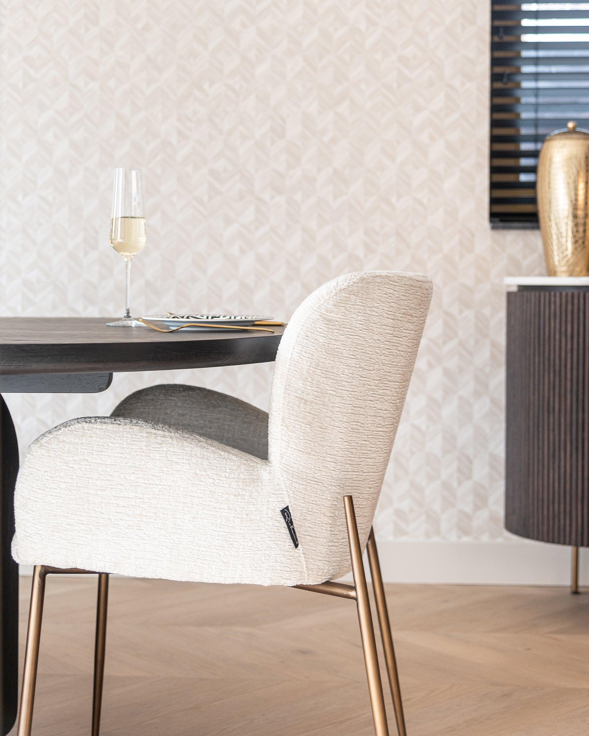 Amber Cream Fabric Dining Chair by Richmond Interiors - Maison Rêves UK