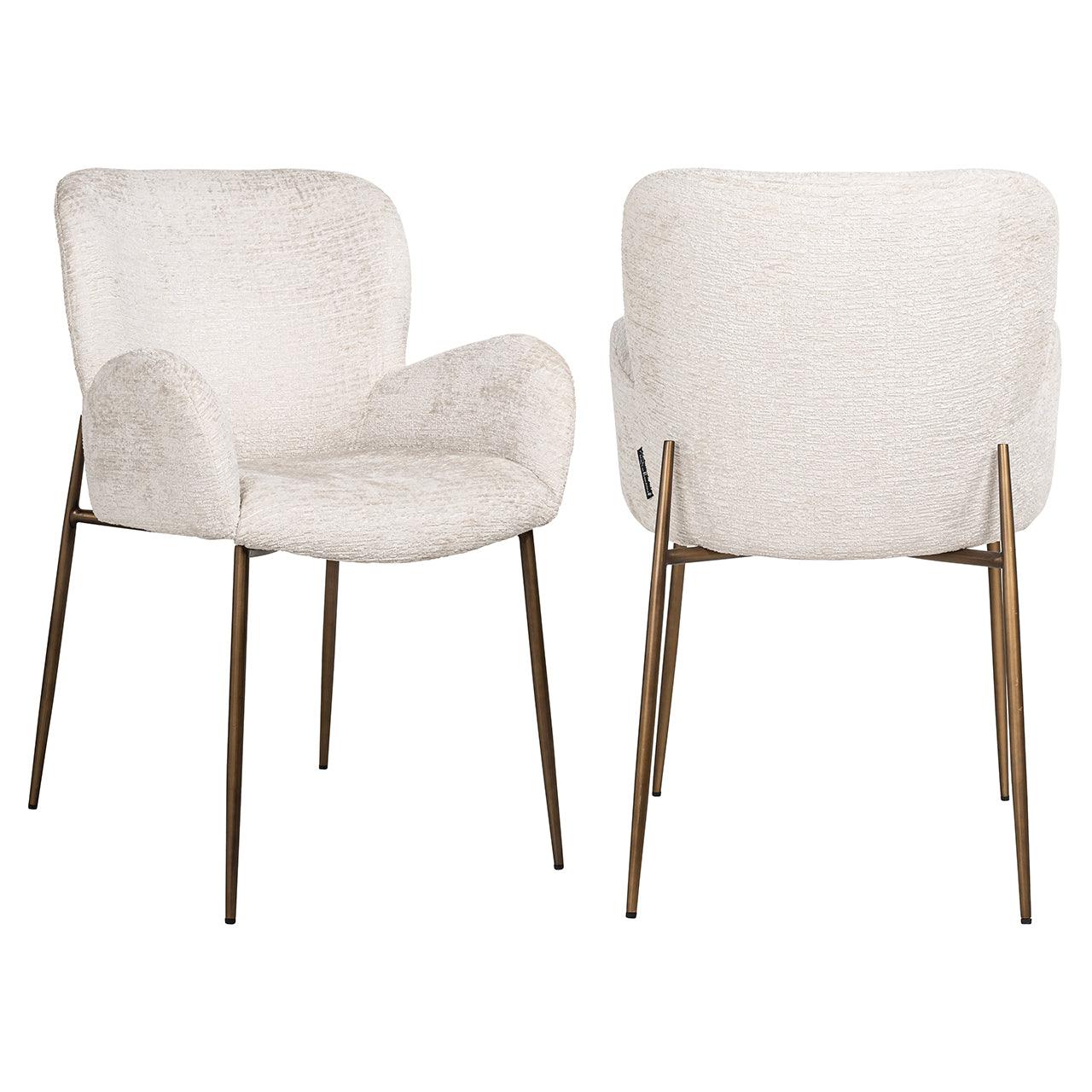 Amber Cream Fabric Dining Chair by Richmond Interiors - Maison Rêves UK