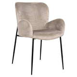 Amber Khaki Velvet Fabric Dining Chair by Richmond Interiors - Maison Rêves UK