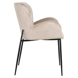 Amber Khaki Velvet Fabric Dining Chair by Richmond Interiors - Maison Rêves UK