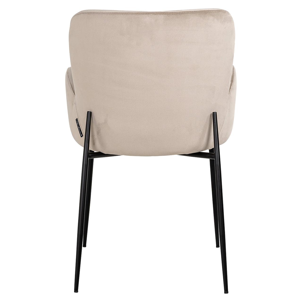 Amber Khaki Velvet Fabric Dining Chair by Richmond Interiors - Maison Rêves UK