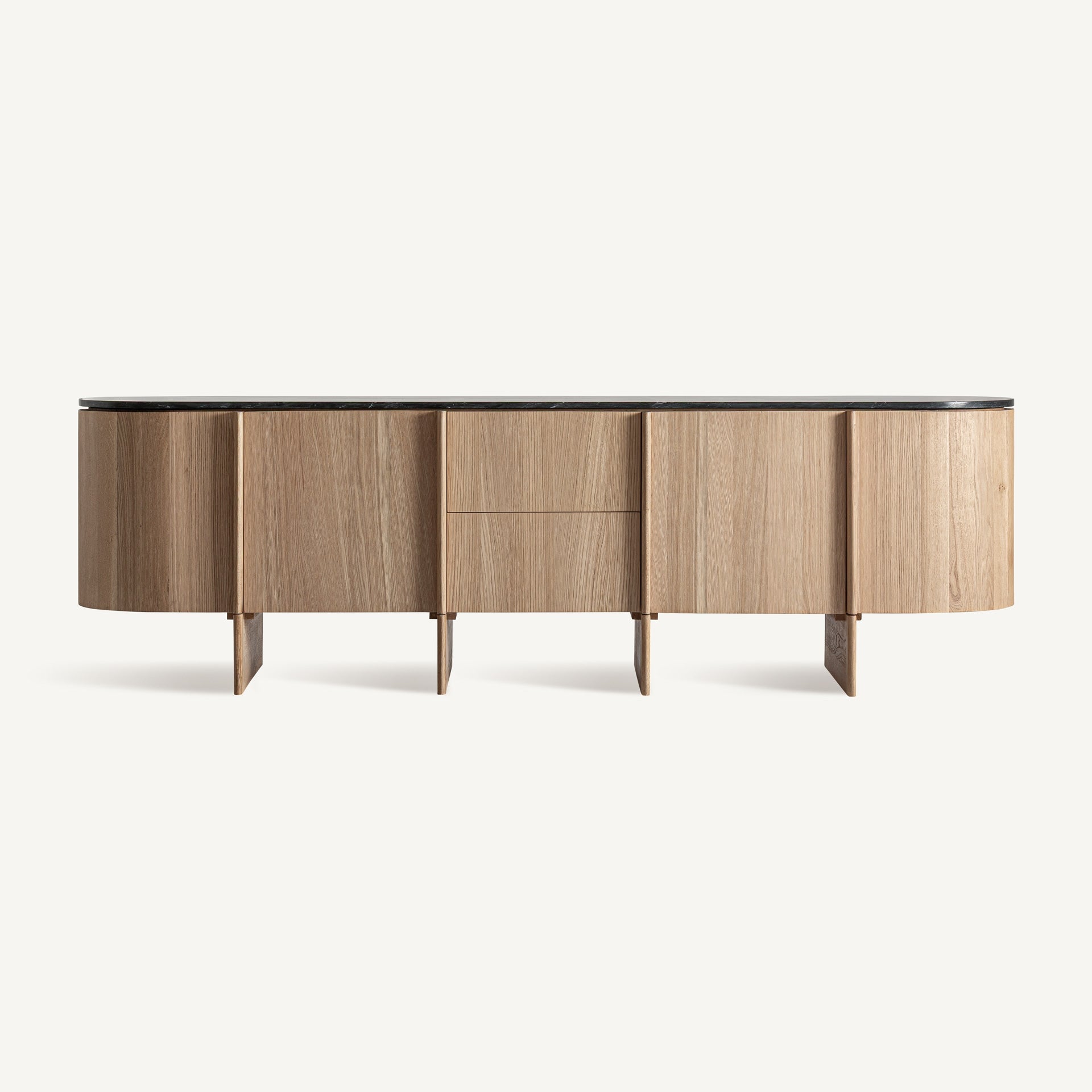 Nara Oak Wood Sideboard - 73cm - Maison Rêves UK