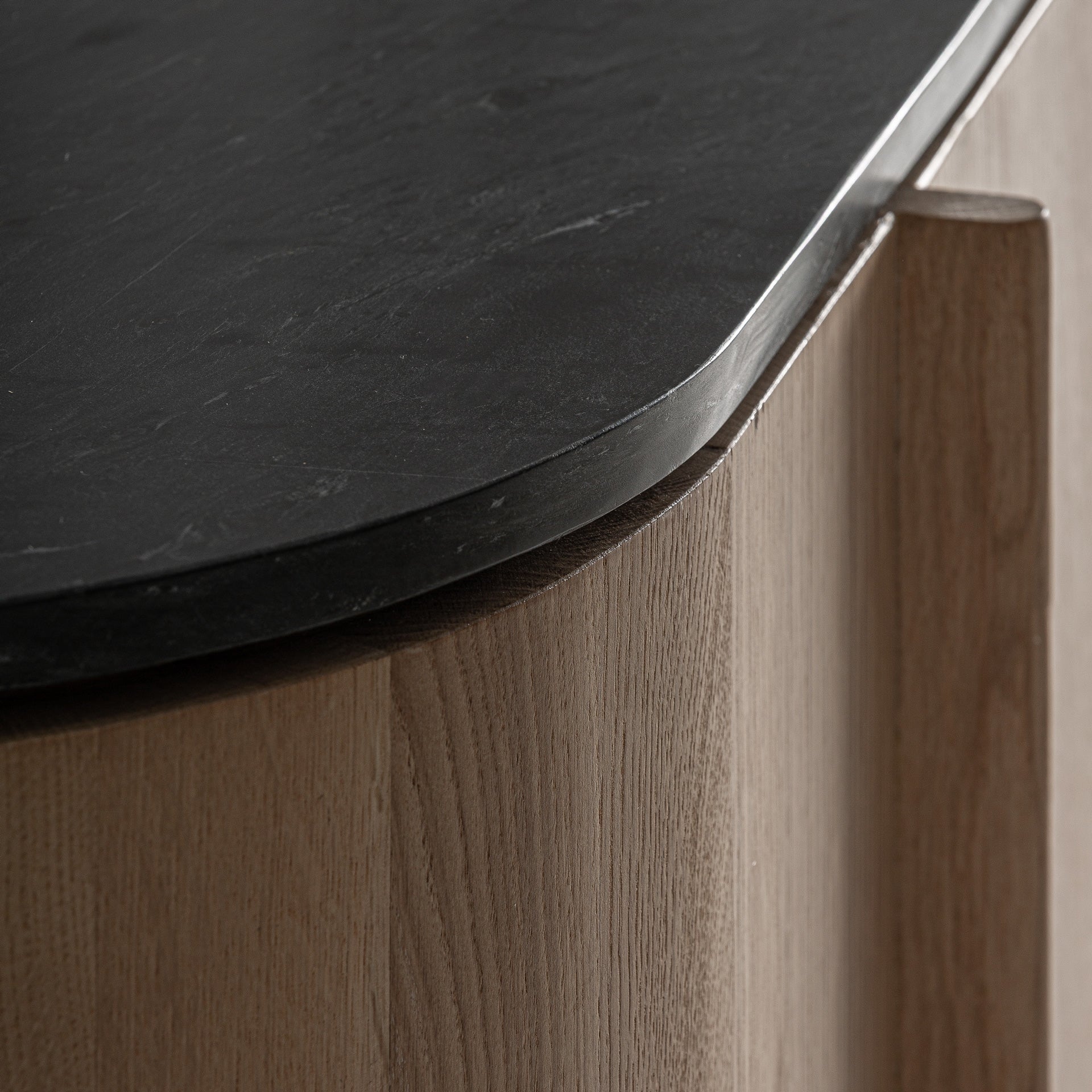 Nara Oak Wood Sideboard - 73cm - Maison Rêves UK