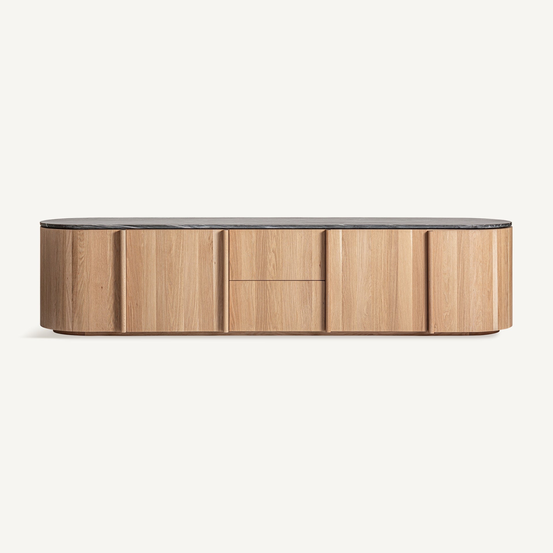 Nara Oak Wood Sideboard - 56cm - Maison Rêves UK
