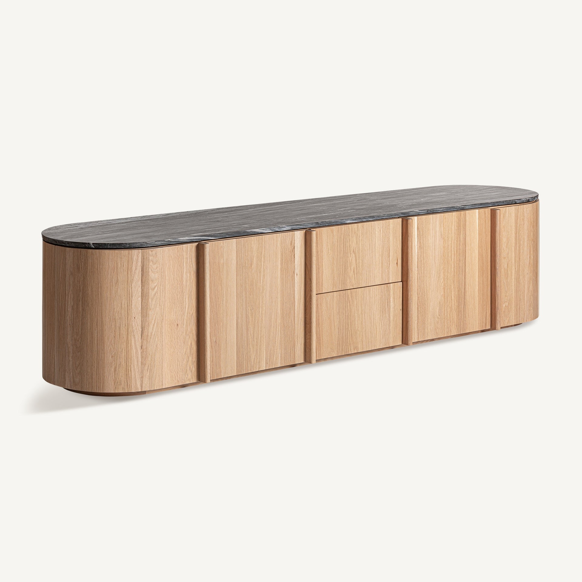 Nara Oak Wood Sideboard - 56cm - Maison Rêves UK