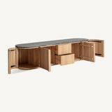 Nara Oak Wood Sideboard - 56cm - Maison Rêves UK