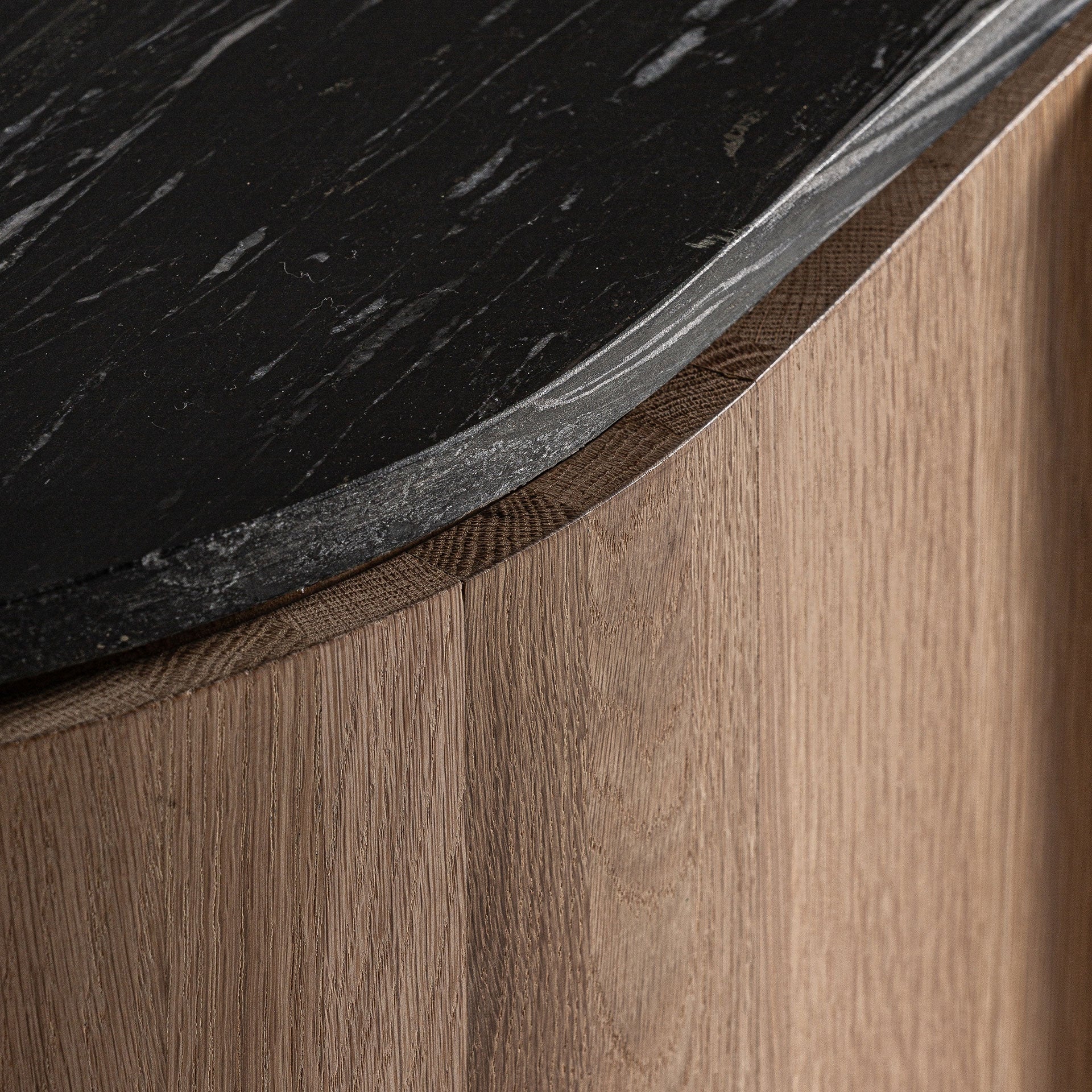 Nara Oak Wood Sideboard - 56cm - Maison Rêves UK