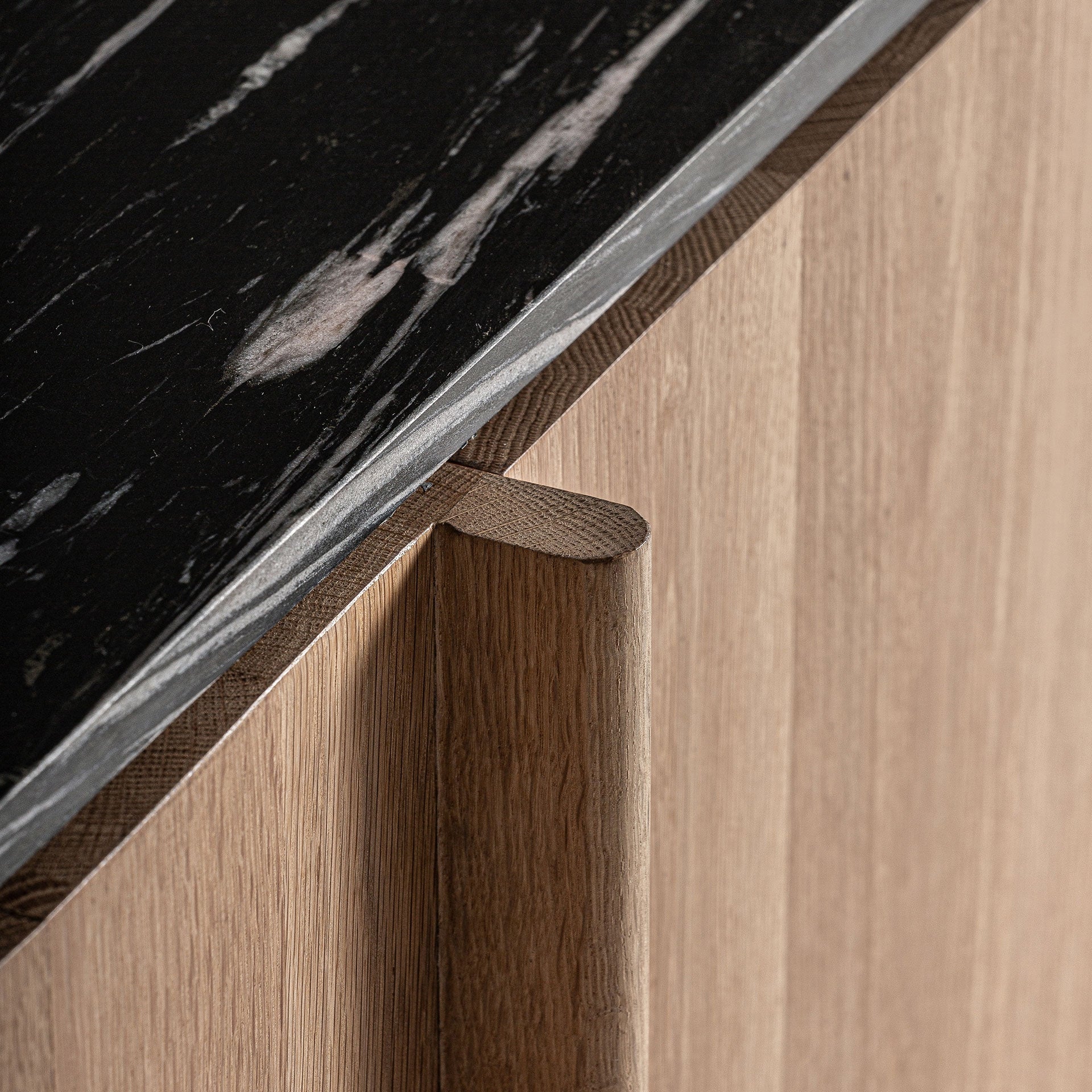 Nara Oak Wood Sideboard - 56cm - Maison Rêves UK