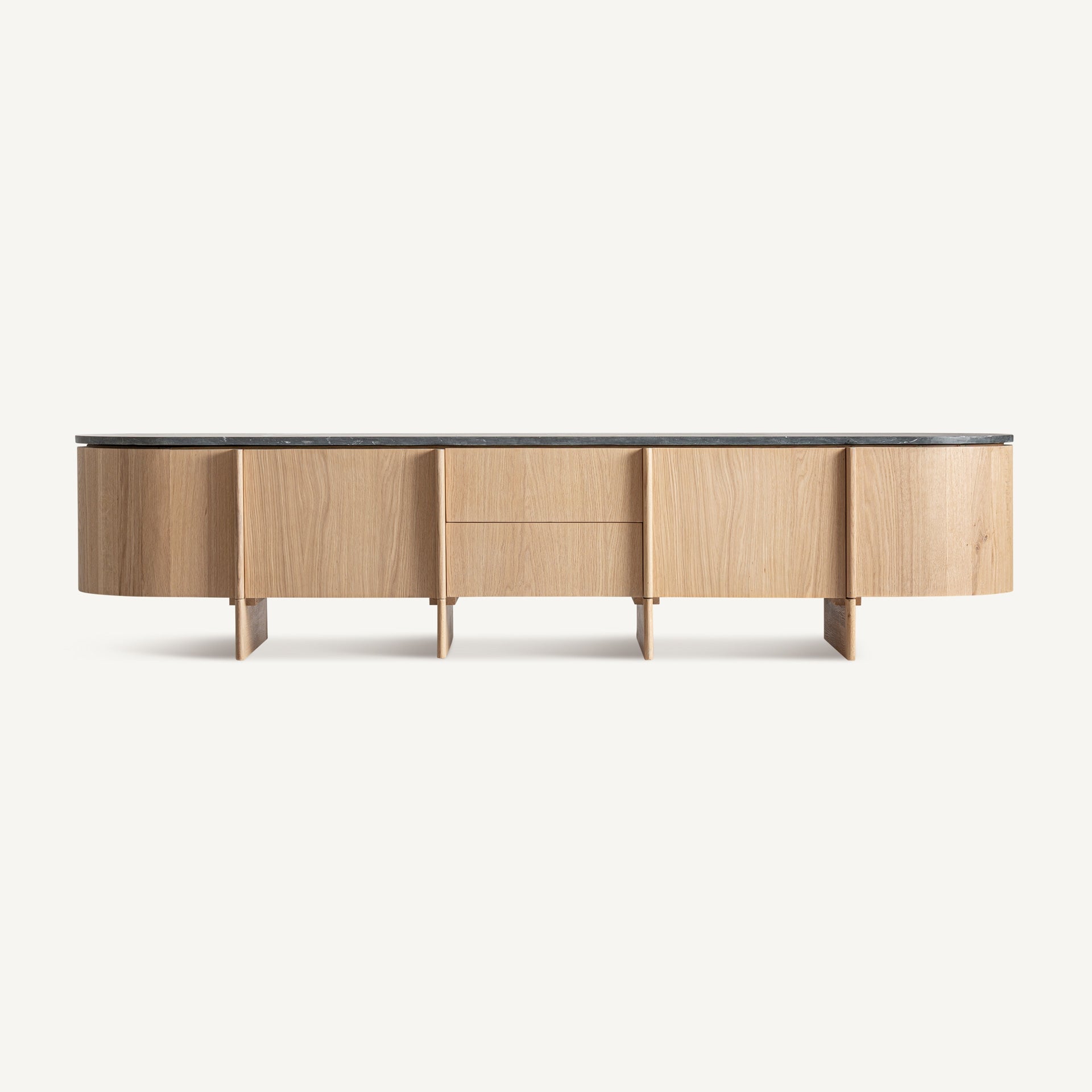 Nara Oak Wood Sideboard - 57cm - Maison Rêves UK