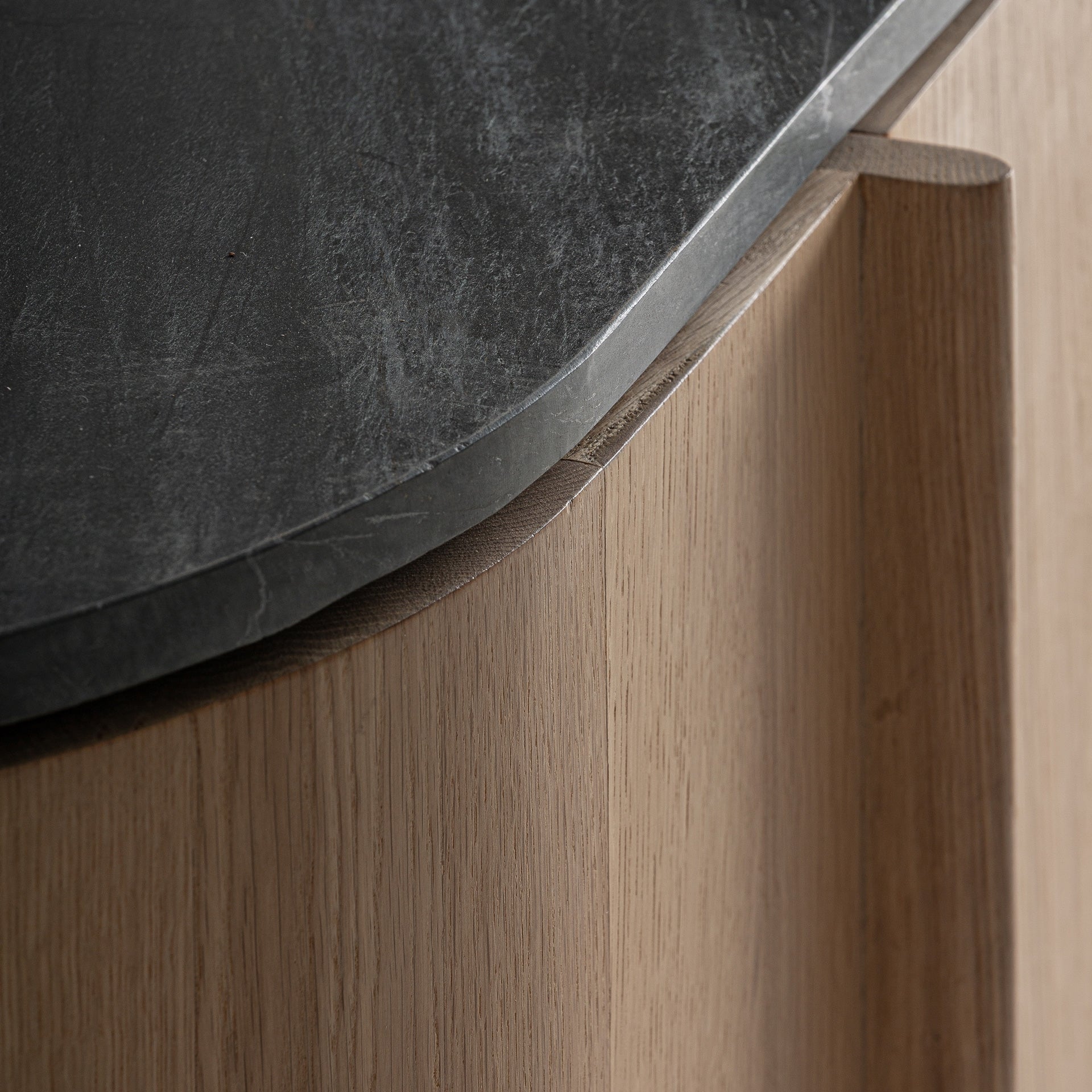 Nara Oak Wood Sideboard - 57cm - Maison Rêves UK