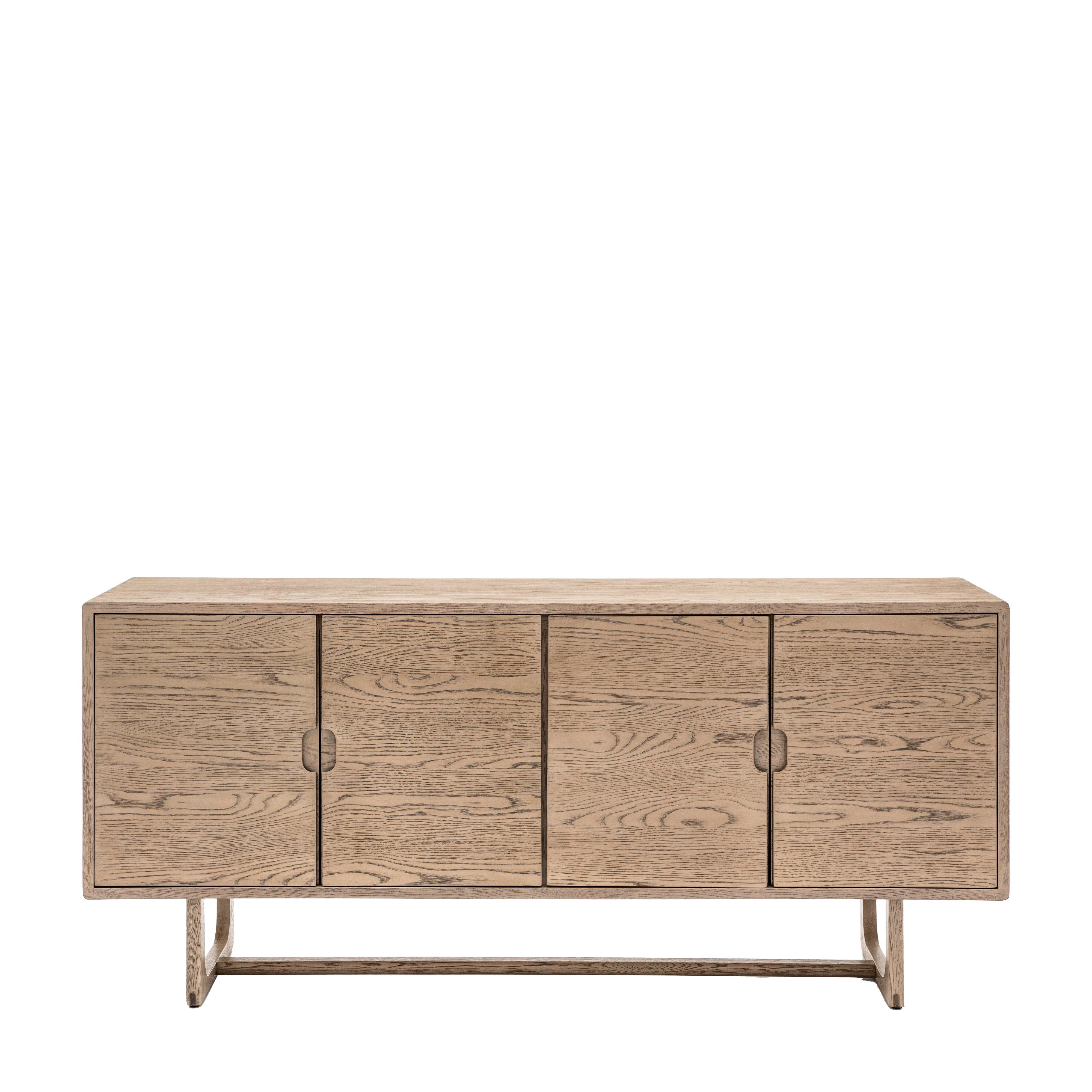 Artisan 4 Door Sideboard Smoked Oak Wood - Maison Rêves UK