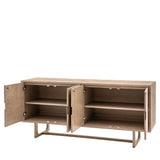 Artisan 4 Door Sideboard Smoked Oak Wood - Maison Rêves UK