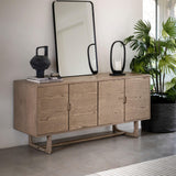 Artisan 4 Door Sideboard Smoked Oak Wood - Maison Rêves UK