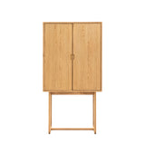 Artisan Cocktail Cabinet Natural Oak Wood - Maison Rêves UK