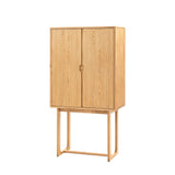 Artisan Cocktail Cabinet Natural Oak Wood - Maison Rêves UK