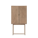 Artisan Cocktail Cabinet Smoked Oak Wood - Maison Rêves UK