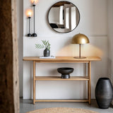 Artisan Console Table Natural Oak Wood - Maison Rêves UK