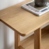 Artisan Console Table Natural Oak Wood - Maison Rêves UK