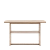 Artisan Console Table Smoked Oak Wood - Maison Rêves UK