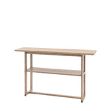 Artisan Console Table Smoked Oak Wood - Maison Rêves UK