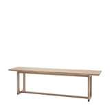 Artisan Dining Bench Smoked Oak Wood - Maison Rêves UK