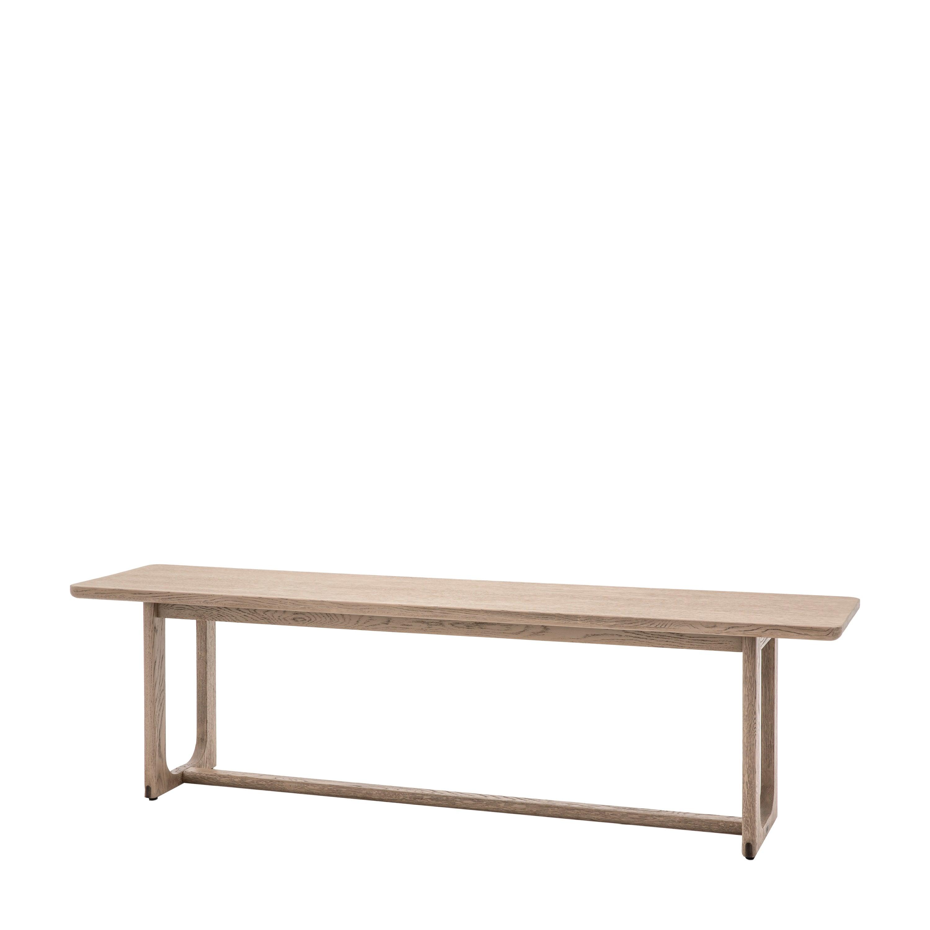 Artisan Dining Bench Smoked Oak Wood - Maison Rêves UK