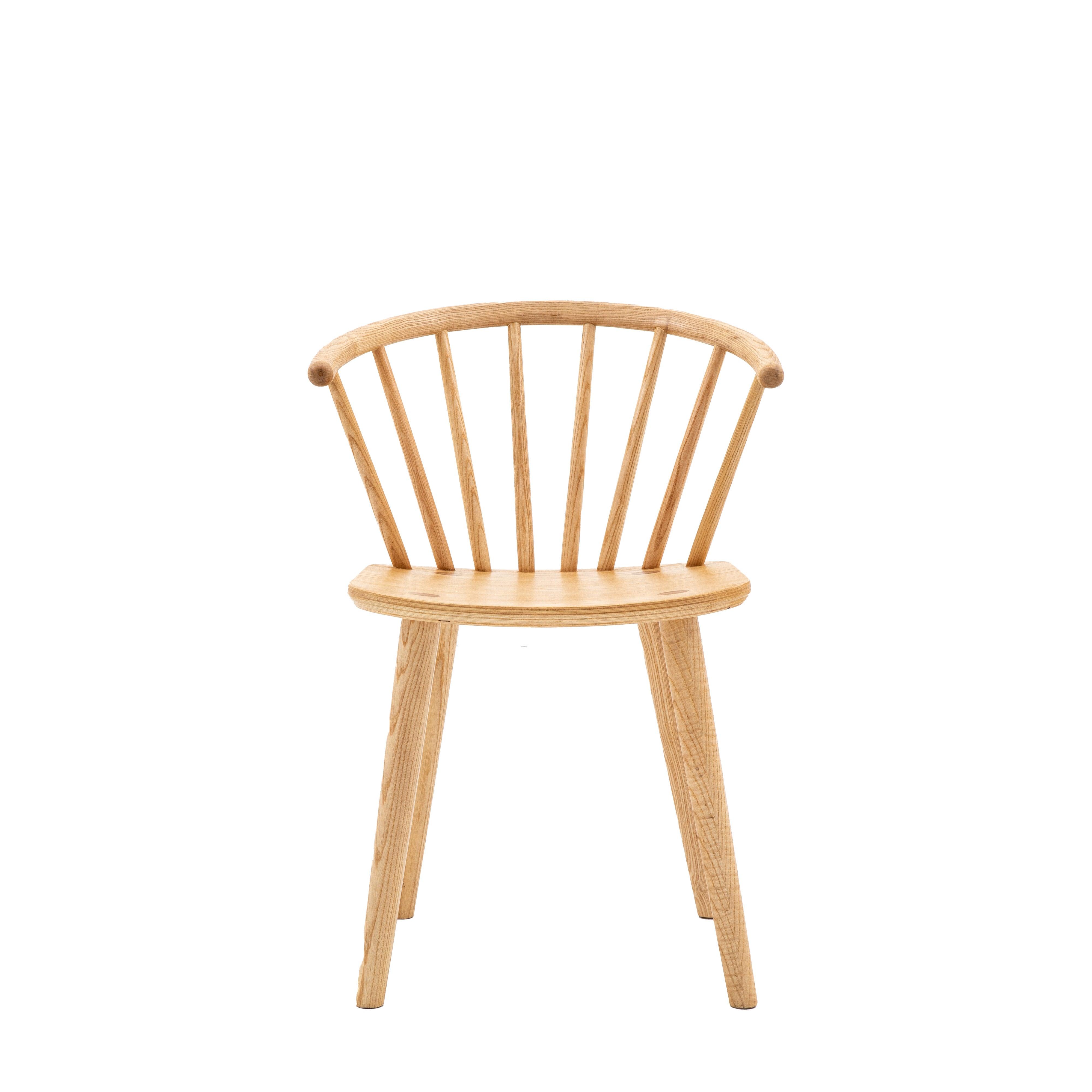 Artisan Dining Chair Natural Oak Wood (2pk) - Maison Rêves UK