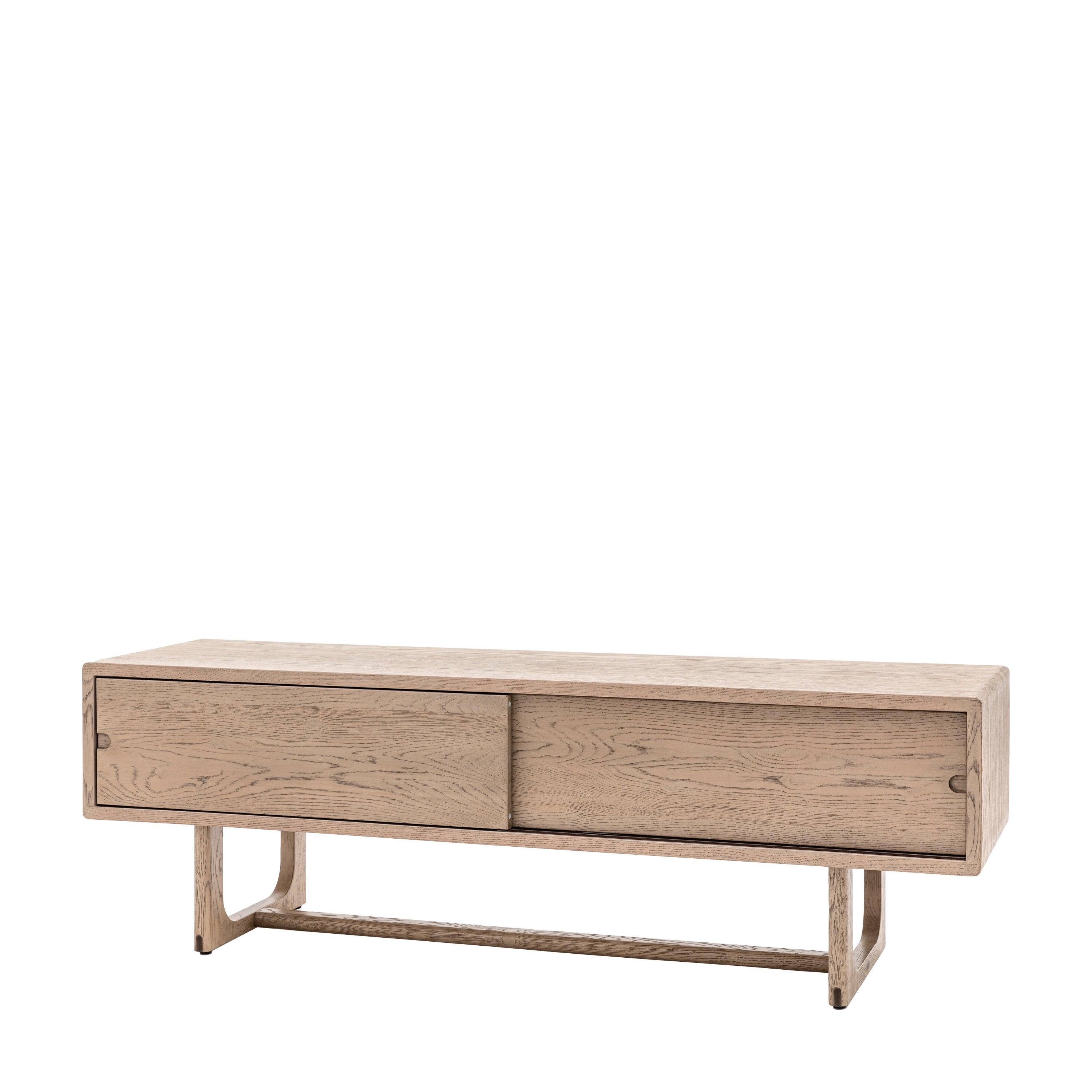 Artisan Media Unit Smoked Oak Wood - Maison Rêves UK