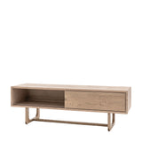 Artisan Media Unit Smoked Oak Wood - Maison Rêves UK