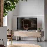 Artisan Media Unit Smoked Oak Wood - Maison Rêves UK