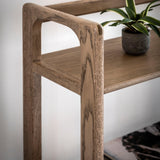 Artisan Open Display Smoked Oak Wood - Maison Rêves UK