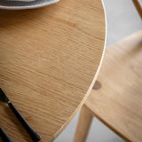 Artisan Round Dining Table Natural Oak Wood - Maison Rêves UK