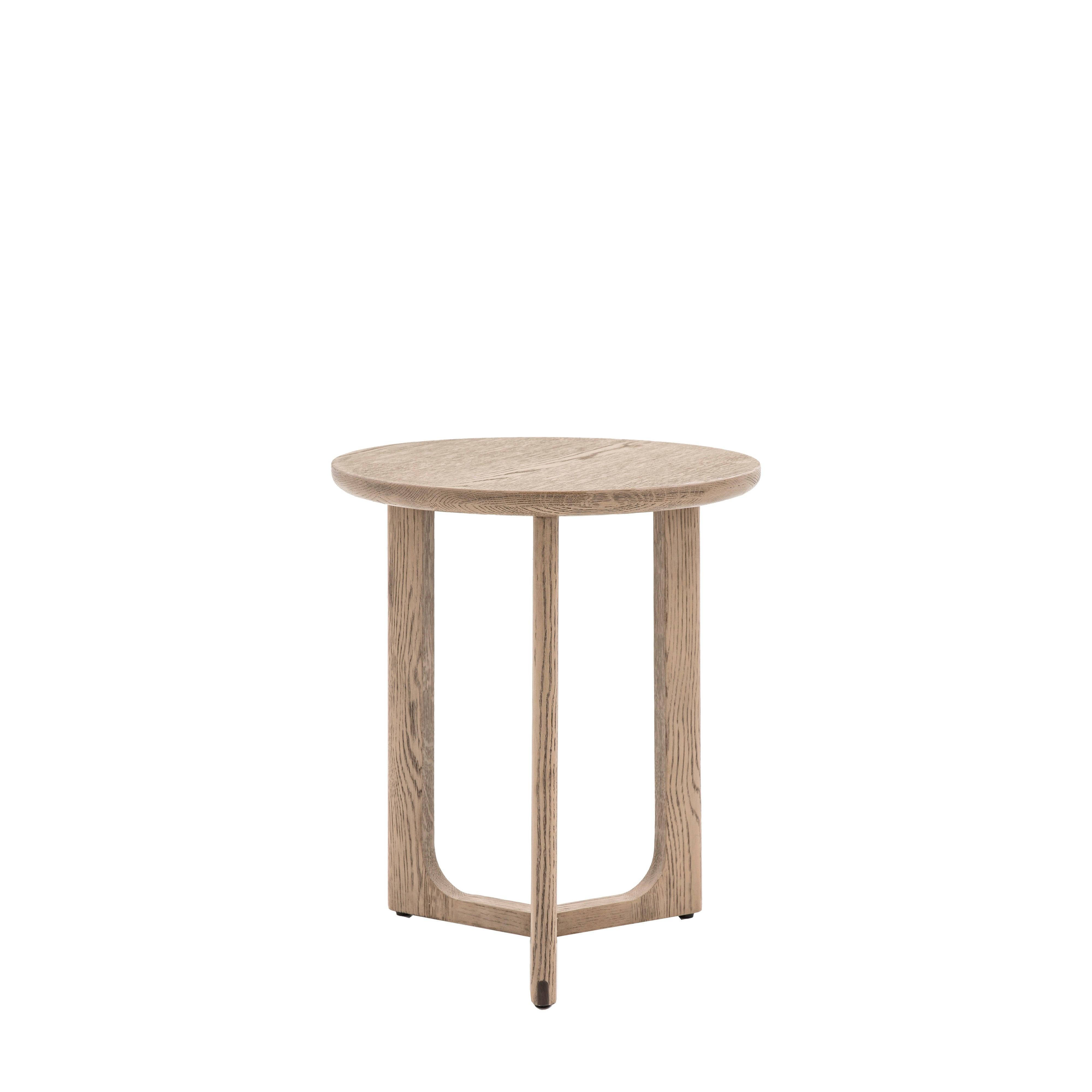 Artisan Side Table Smoked Oak Wood - Maison Rêves UK