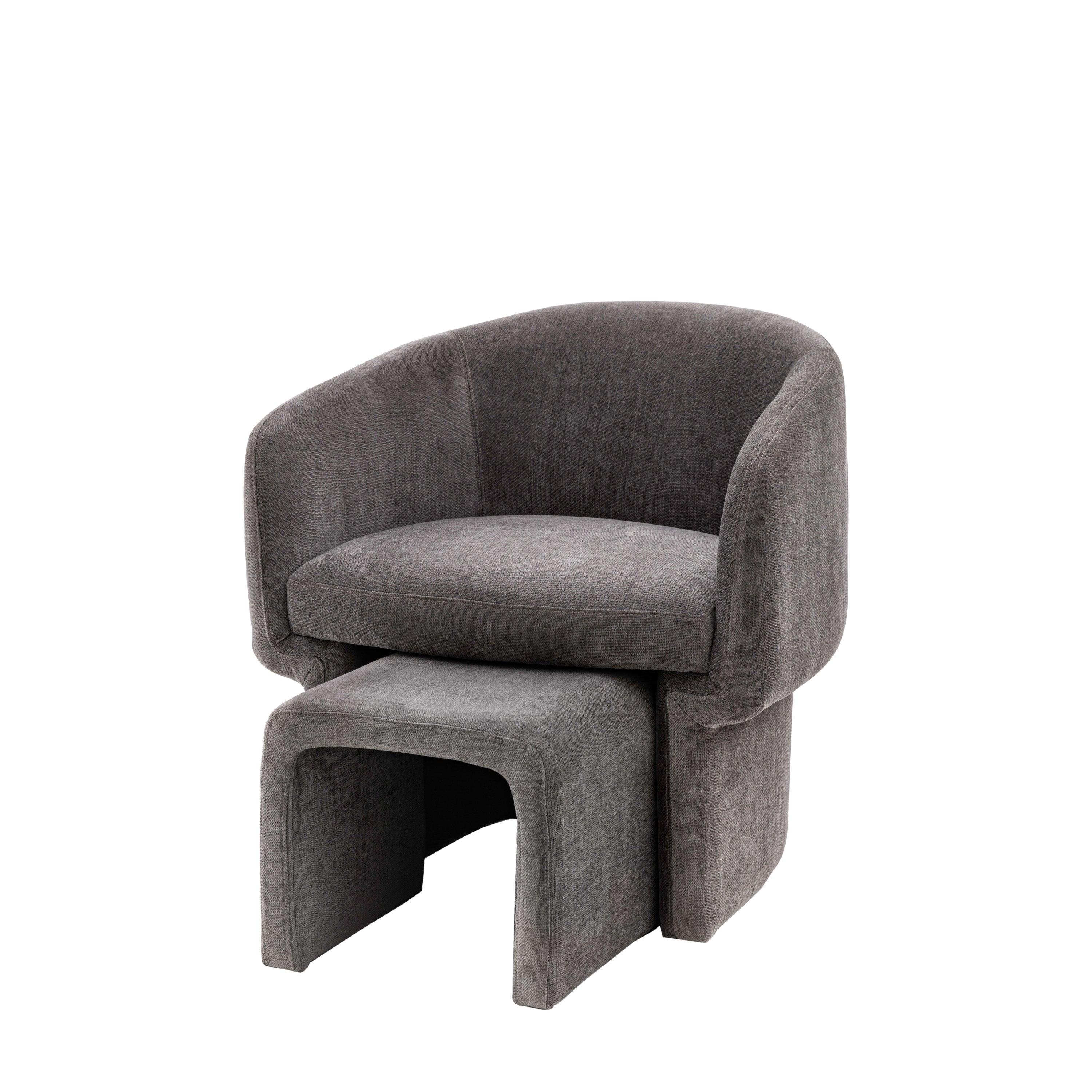 Astra Armchair Anthracite Fabric - Maison Rêves UK