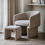 Astra Armchair Cream Fabric - Maison Rêves UK