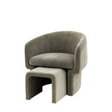 Astra Armchair Grey Fabric - Maison Rêves UK