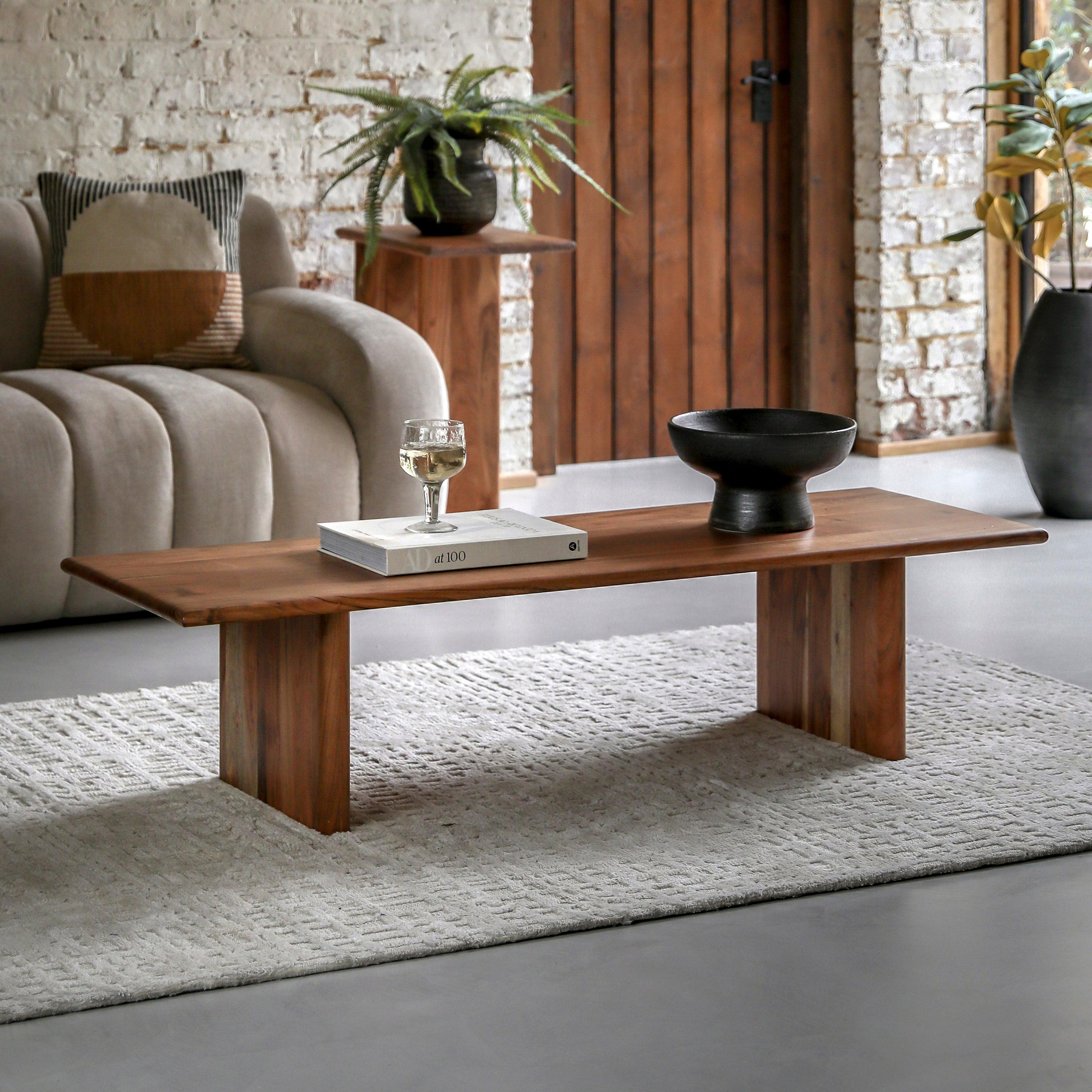 Avant Natural Acacia Wood Coffee Table - Maison Rêves UK