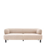 Azure 3 Seater Sofa Cream Fabric - Maison Rêves UK