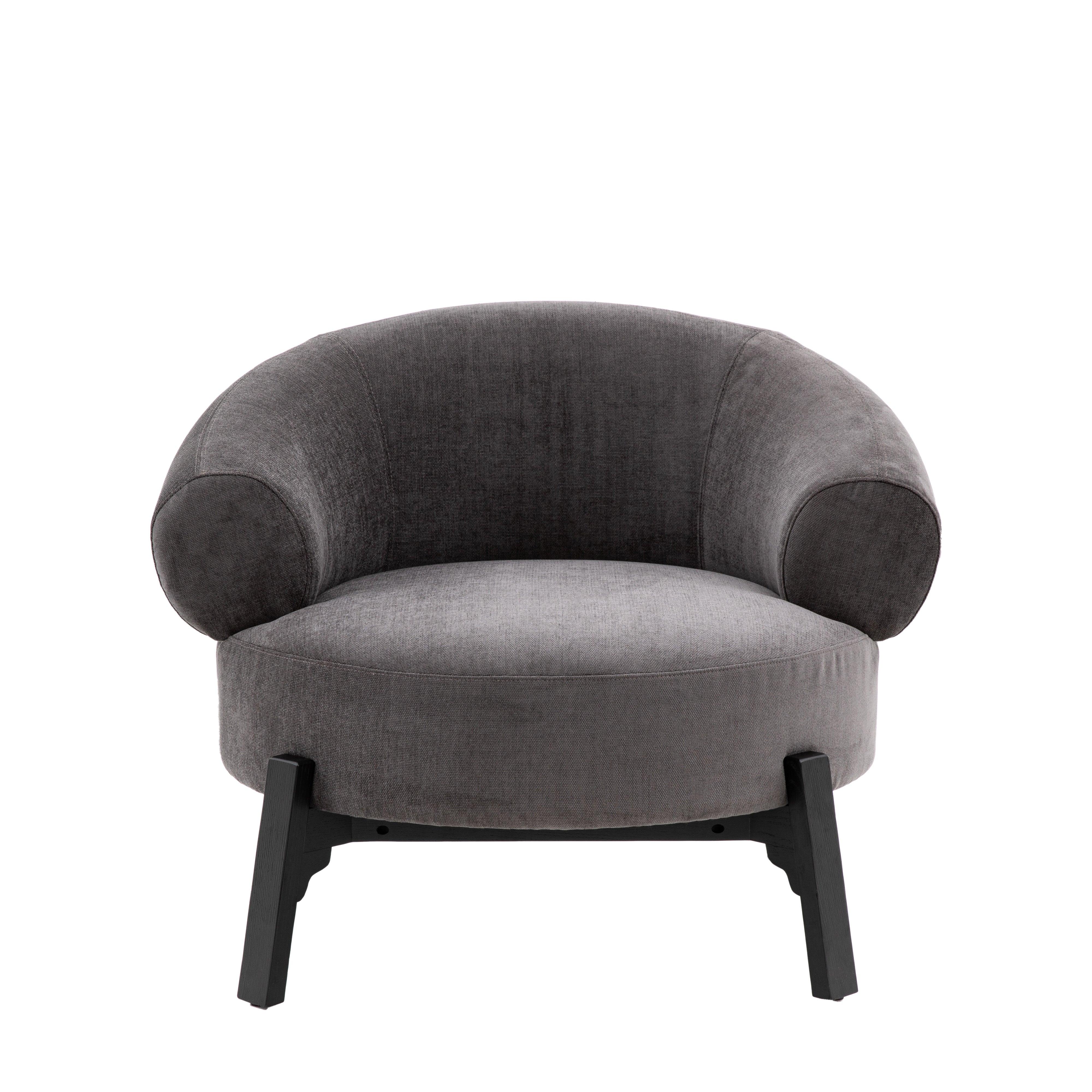 Azure Armchair Anthracite Fabric - Maison Rêves UK