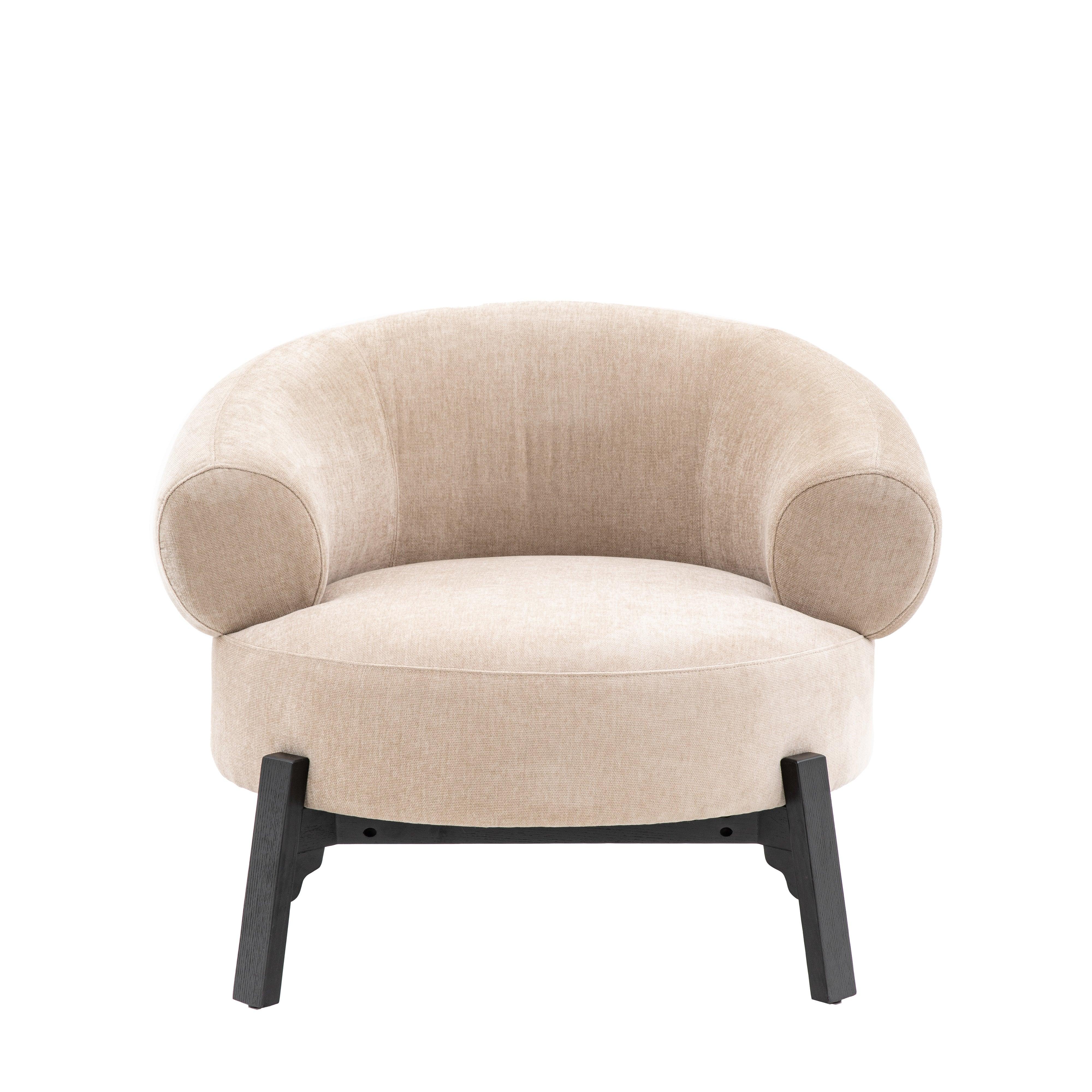 Azure Armchair Cream Fabric - Maison Rêves UK