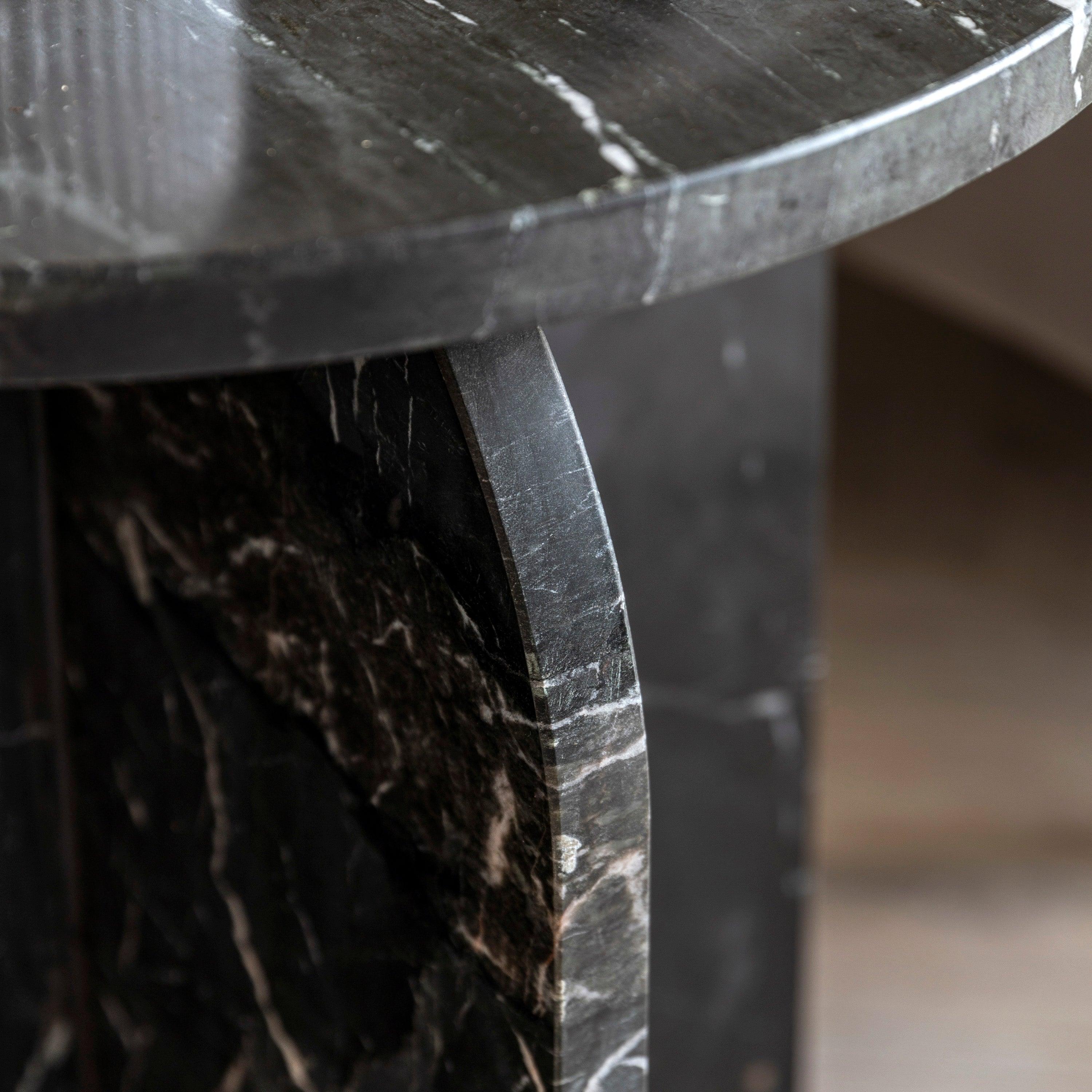 Azure Side Table Black Marble - Maison Rêves UK