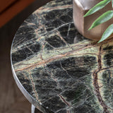 Azure Side Table Ember Marble - Maison Rêves UK