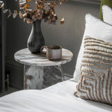 Azure Side Table Natural Marble - Maison Rêves UK