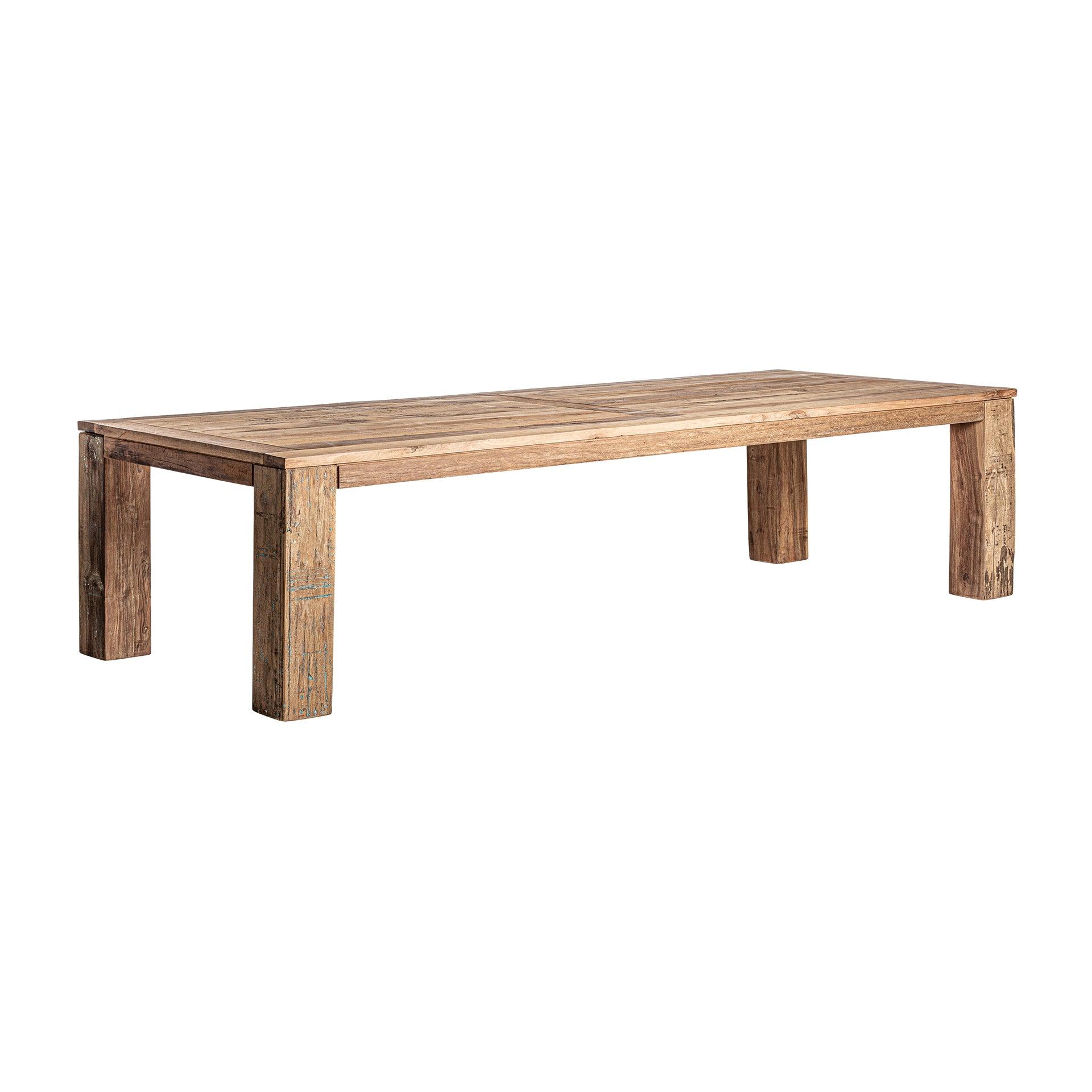 Reclaimed wood rectangular dining table discount